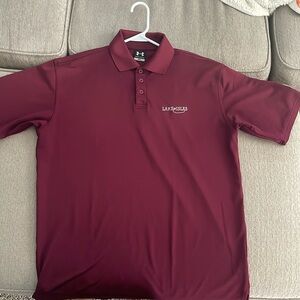 Lake of Isles Under Armour Golf Polo. Size medium, maroon